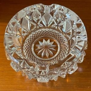 Heavy Cut Glass Ashtray - Flawless